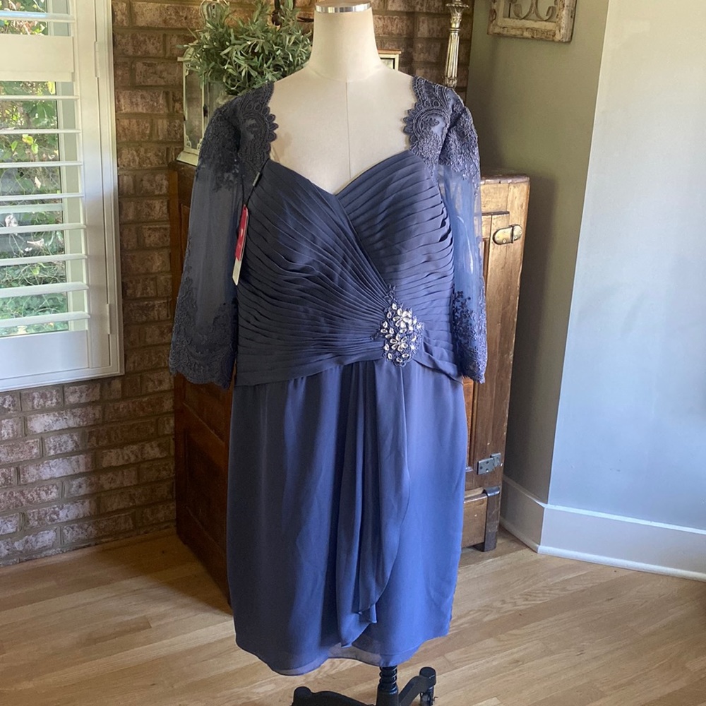 JJ'S HOUSE WEDDING OCCASION DRESSS STORMY PLUS 18 W NEW